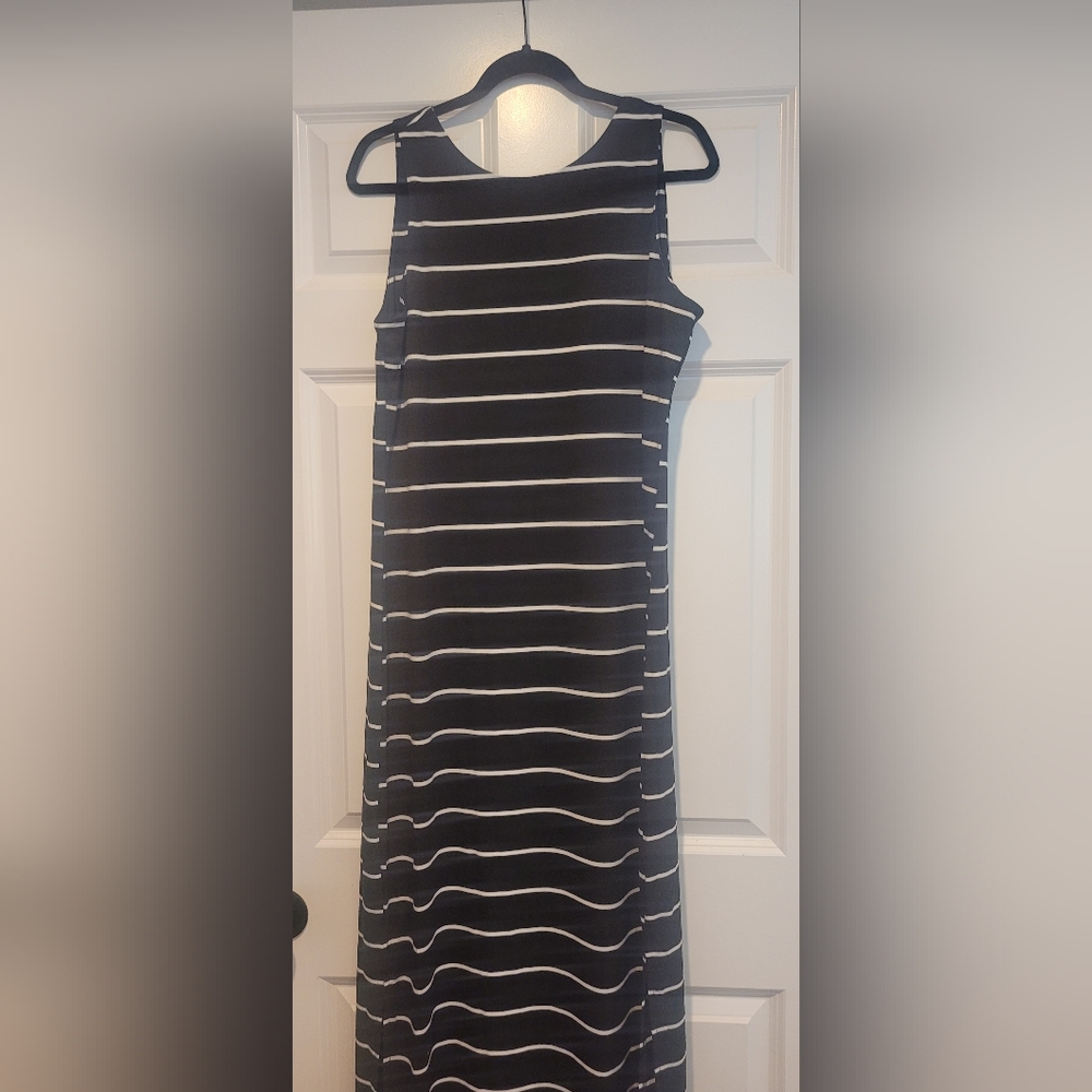 Fitted Stripped Maxi Tank Dress
